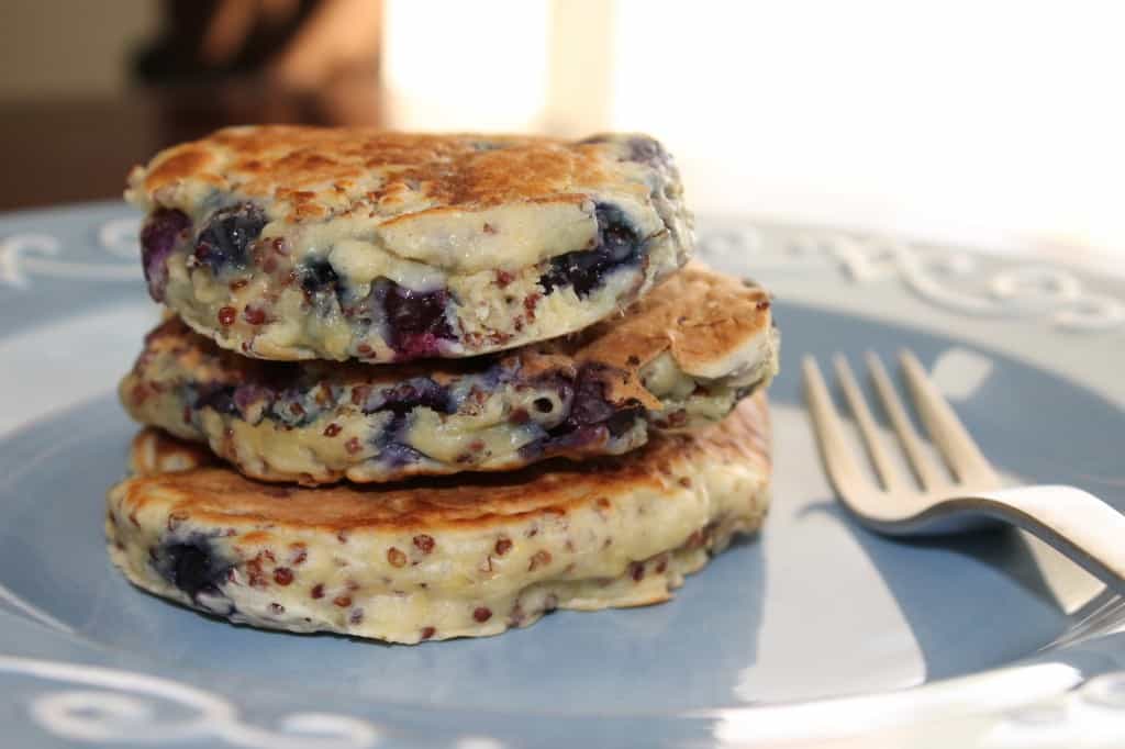 Blueberry Quinoa Pancakes