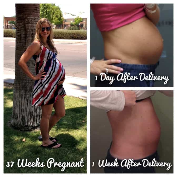 Belly Before & After Delivery