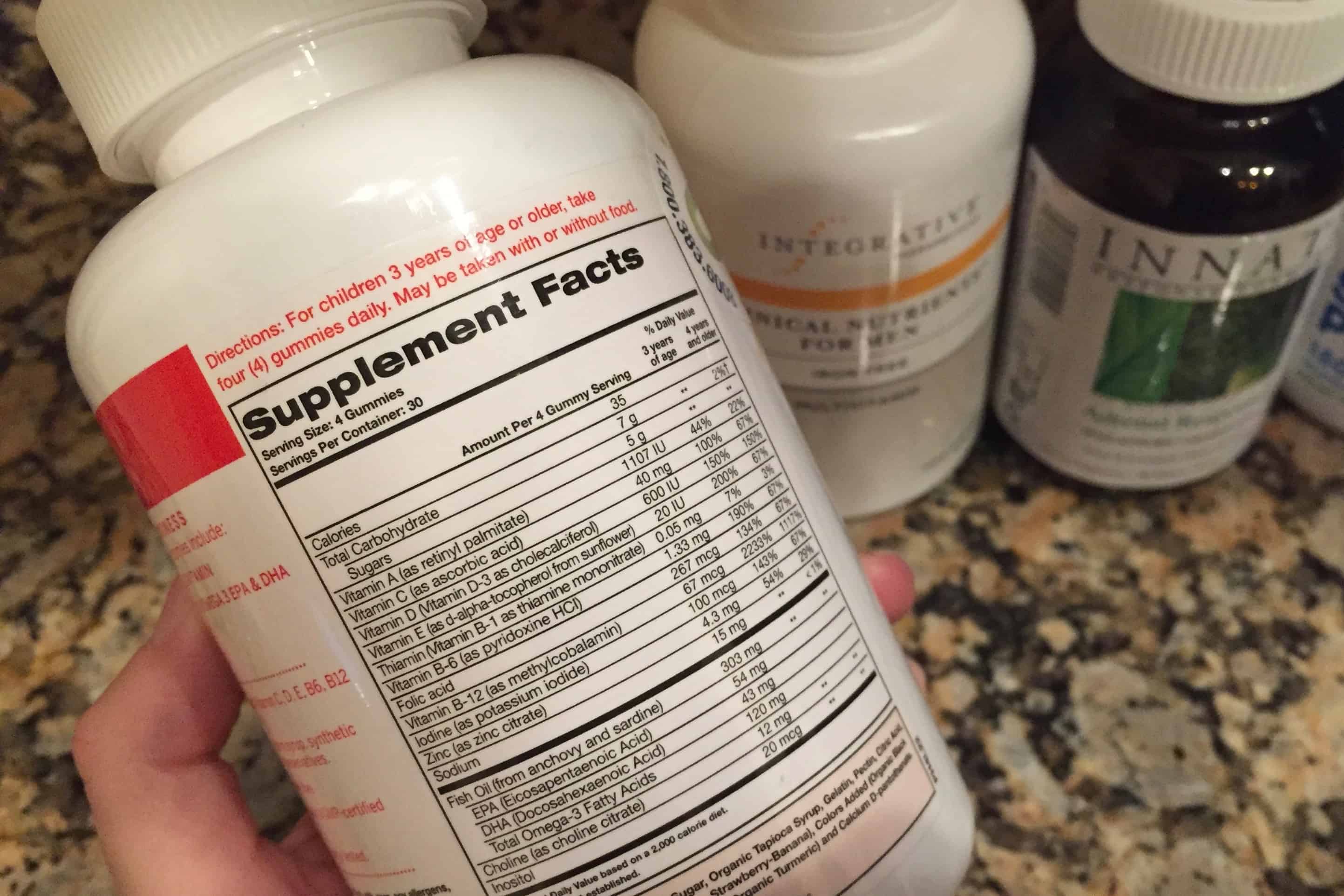 SmartyPants Kids Complete Vitamin Label