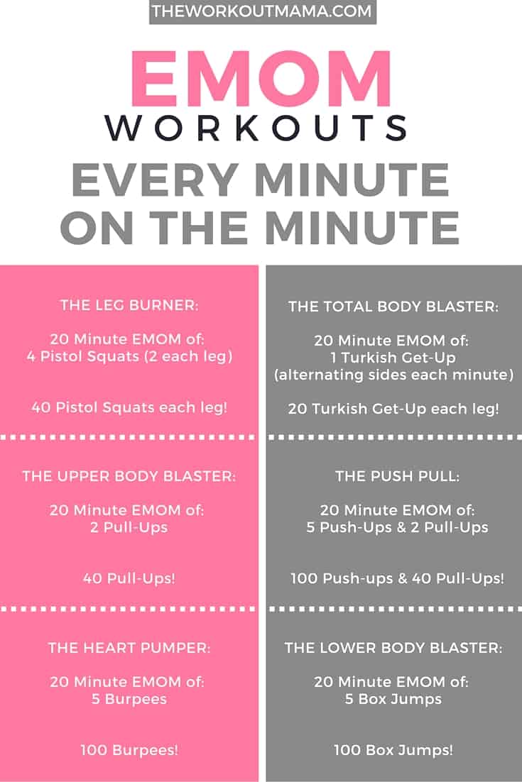 20 Minute EMOM (Every Minute on the Minute) Workouts